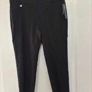 Alfani Black Pull-On Slim Leg Cropped Pants